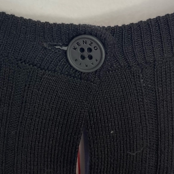 KENZO PARIS LAYERED RIBBED COTTON BLEND KNIT AND COTTON POPLIN SWEATER SHIRT XL - Picture 11 of 16